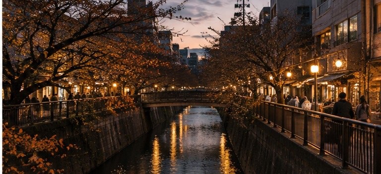 Illustrative Tokyo atmosphere: Nakameguro